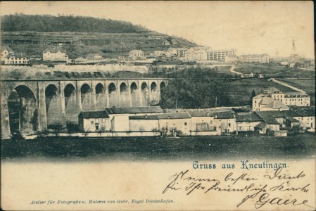 Alte Ansichtskarte Kneuttingen / Knutange, Teilansicht
