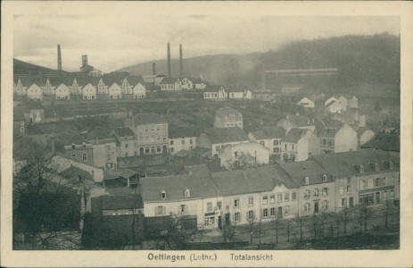Alte Ansichtskarte Öttingen / Ottange, Totalansicht