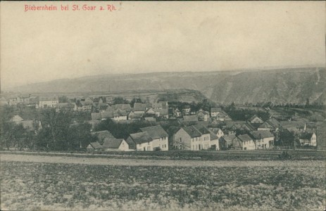 Alte Ansichtskarte Biebernheim bei St. Goar a. Rh., Gesamtansicht