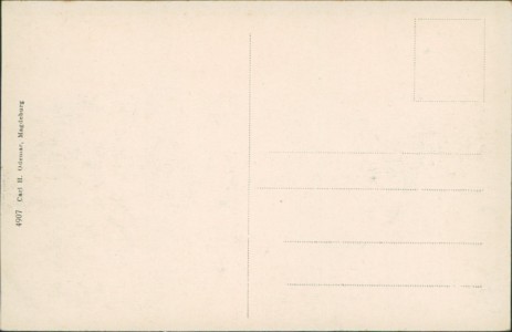 Adressseite der Ansichtskarte Magdeburg, Kaiser Wilhelmplatz