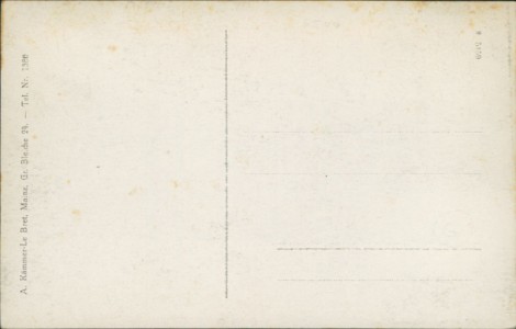 Adressseite der Ansichtskarte Mainz, zugefrorener Rhein