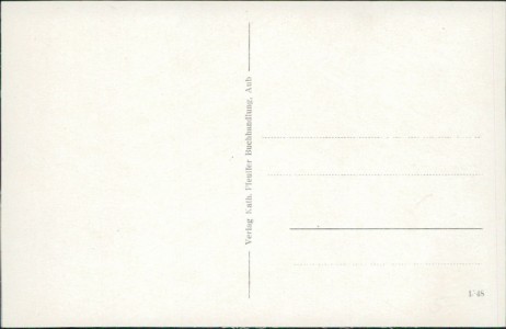 Adressseite der Ansichtskarte Aub, Untfr., Amtsgericht