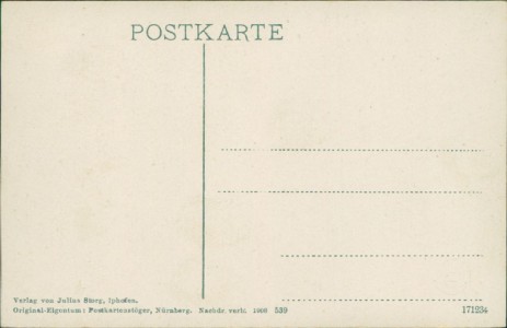 Adressseite der Ansichtskarte Iphofen, Ludwigstrasse