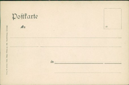 Adressseite der Ansichtskarte Pforzheim, Neues Schulhaus an der Enz