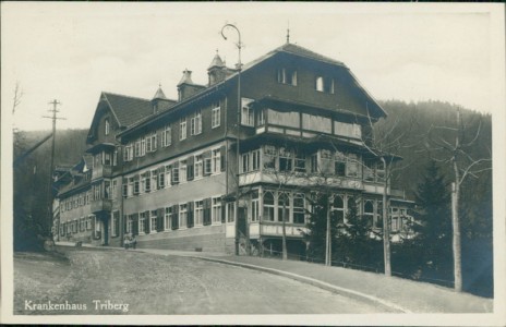 Alte Ansichtskarte Triberg, Krankenhaus