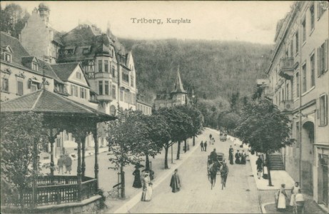 Alte Ansichtskarte Triberg, Kurplatz