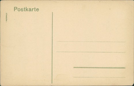 Adressseite der Ansichtskarte Schweinfurt, Friedrich Rückert-Denkmal