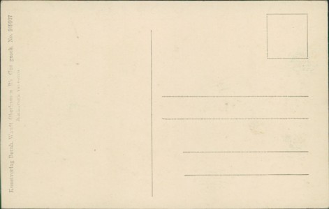 Adressseite der Ansichtskarte Oberhausen, Schloß