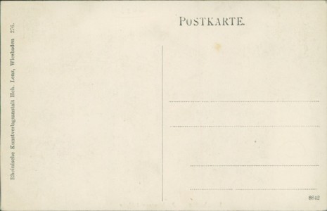 Adressseite der Ansichtskarte Wiesbaden, Kochbrunnentrinkhalle