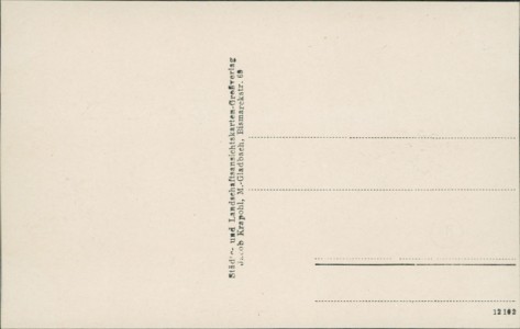 Adressseite der Ansichtskarte Moers, Markt