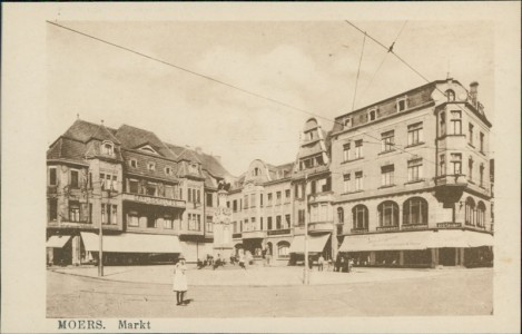 Alte Ansichtskarte Moers, Markt