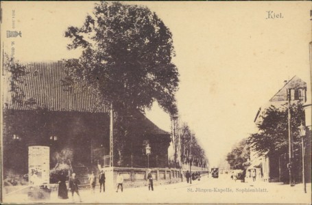 Alte Ansichtskarte Kiel, St. Jürgen-Kapelle, Sophienblatt