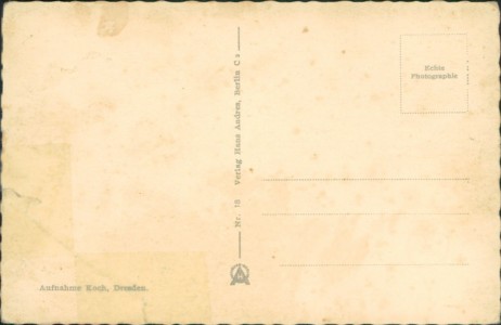 Adressseite der Ansichtskarte Dresden, Flughafen