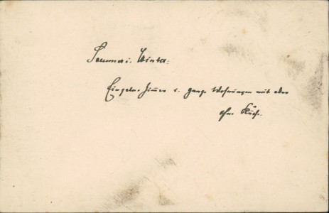 Adressseite der Ansichtskarte Hinterzarten, Doktor-Haus (keine AK-Rückseite)