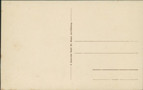 Adressseite der Ansichtskarte Aschaffenburg, Staatshafen