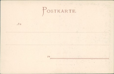 Adressseite der Ansichtskarte Augsburg, Kaiserplatz und Kaiserstrasse