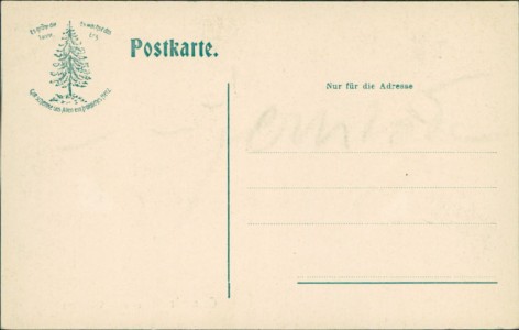 Adressseite der Ansichtskarte Quedlinburg-Gernrode, Gesamtansicht