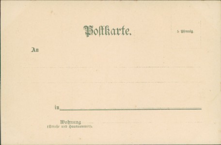 Adressseite der Ansichtskarte Schwarzwaldpostkarte, sign. W. Hasemann