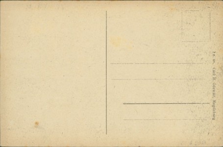 Adressseite der Ansichtskarte Burg b. Magdeburg, Brehm, Jägerhaus