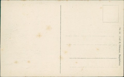 Adressseite der Ansichtskarte Burg b. Magdeburg, Kaiser Wilhelm-Straße