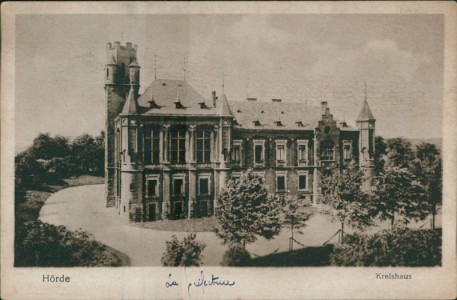 Alte Ansichtskarte Dortmund-Hörde, Kreishaus