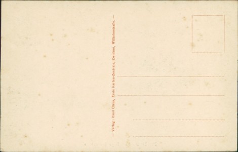 Adressseite der Ansichtskarte Zwickau, Ingenieurschule