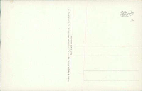 Adressseite der Ansichtskarte Dresden-Klotzsche, Teilansicht