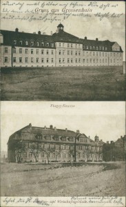 Alte Ansichtskarte Großenhain, Flieger-Kaserne, Kasino- und Wirtschaftsgebäude