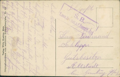 Adressseite der Ansichtskarte Nonsard-Lamarche, Eglise / Kirche