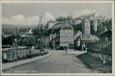 Alte Ansichtskarte Sierck-les-Bains, Partie im Ort