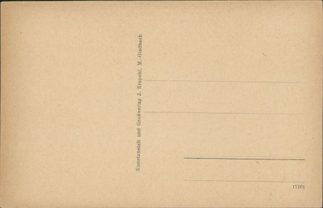 Adressseite der Ansichtskarte Düsseldorf-Oberkassel, Cäcilienschule