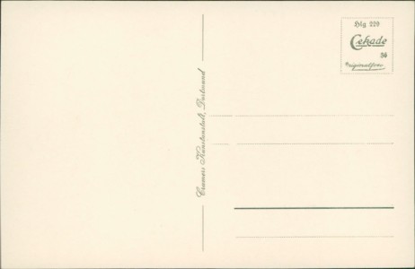 Adressseite der Ansichtskarte Helgoland, Blick auf Reede und Düne