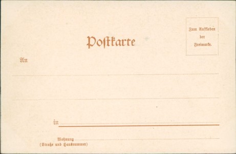 Adressseite der Ansichtskarte Freiberg, Mädchenbürgerschule, Turnhalle, Realgymnasium