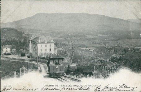 Alte Ansichtskarte Salève, Chemin de fer électrique / elektrische Eisenbahn