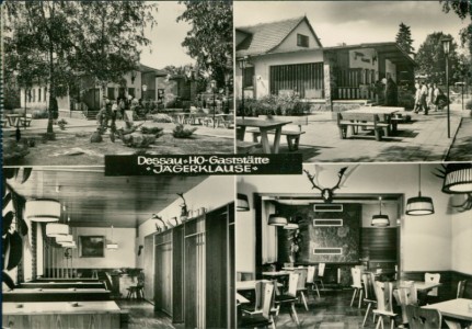 Alte Ansichtskarte Dessau, HO-Gaststätte Jägerklause