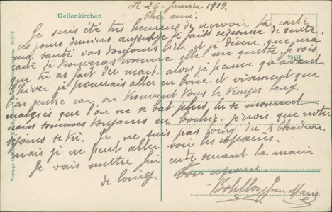 Adressseite der Ansichtskarte Geilenkirchen, Katholische Pfarrkirche