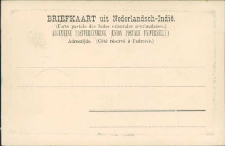 Adressseite der Ansichtskarte Indonesien / Indonesia, Groet uit Bandoeng. Ass. residents woning