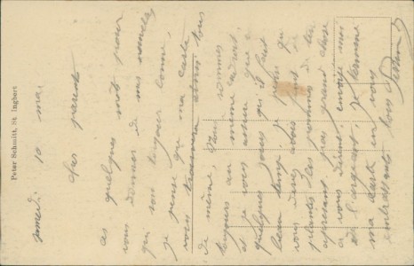 Adressseite der Ansichtskarte St. Ingbert, Eisenwerk