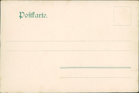 Adressseite der Ansichtskarte Iffezheim bei Baden-Baden, Während der Rennen: Auf dem 1. Platz