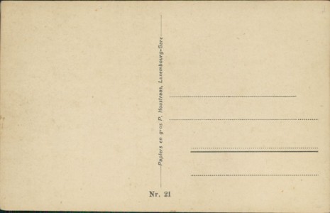 Adressseite der Ansichtskarte Esch-sur-Alzette, Totalansicht mit Bahnhof