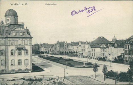 Alte Ansichtskarte Frankfurt am Main, Victoriaallee