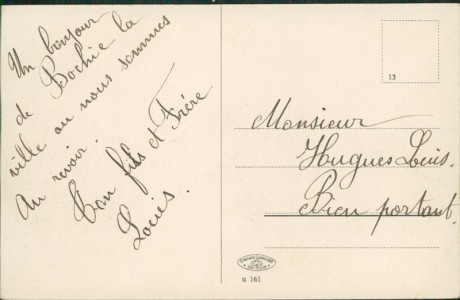 Adressseite der Ansichtskarte Eschweiler, Totalansicht