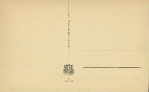 Adressseite der Ansichtskarte Kalkar, Seydlitz-Denkmal