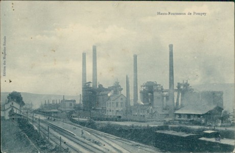 Alte Ansichtskarte Pompey, Hauts-Fourneaux de Pompey