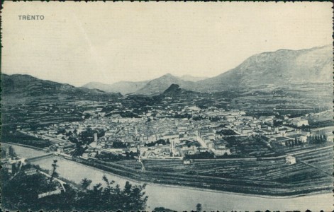 Alte Ansichtskarte Trento / Trient, Gesamtansicht (GROSSER KNICK / GREAT BEND)