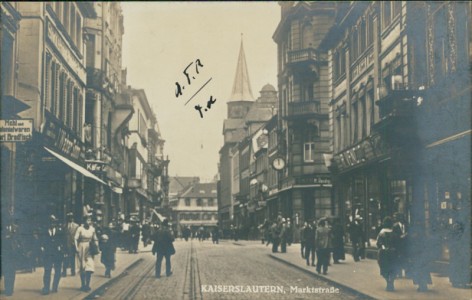 Alte Ansichtskarte Kaiserslautern, Marktstraße