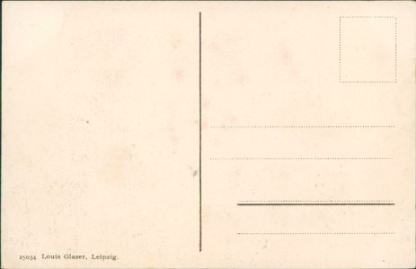 Adressseite der Ansichtskarte Thale, Teilansicht mit Kirche