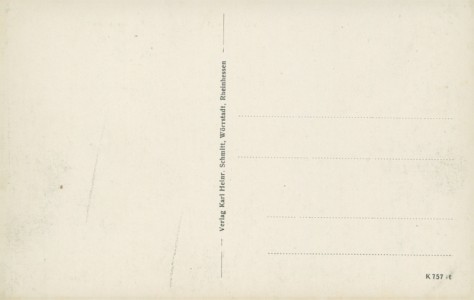 Adressseite der Ansichtskarte Wörrstadt, Pariserstraße mit Gasthaus Post