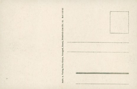 Adressseite der Ansichtskarte Essen, Baldeneysee, Heisingen vom jenseitigen Ufer gesehen