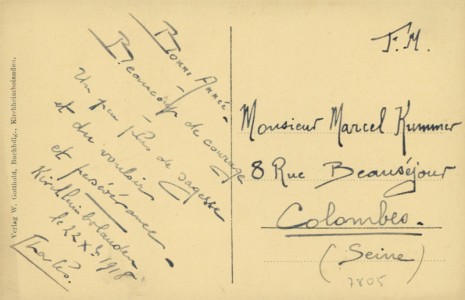 Adressseite der Ansichtskarte Kirchheimbolanden, Roter Turm